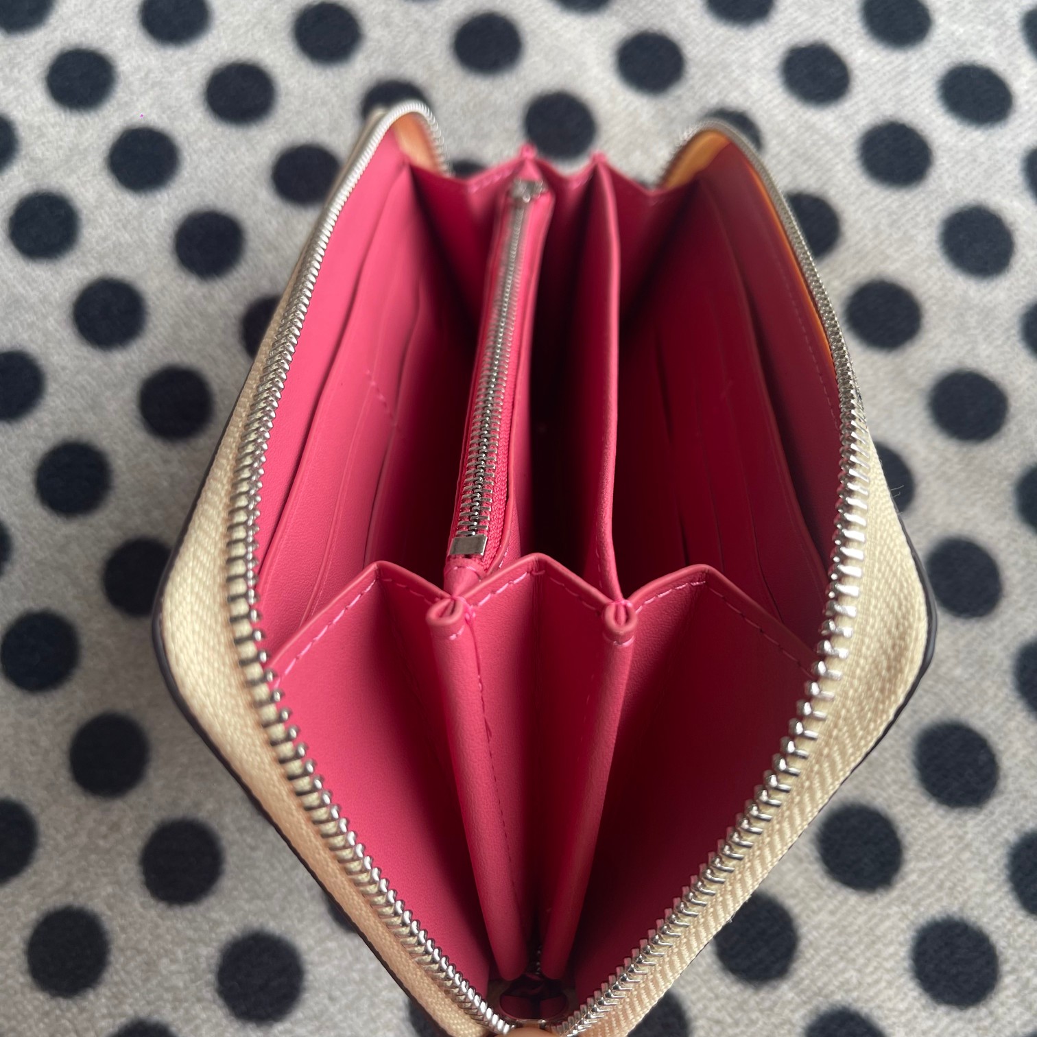 Long Zip Around Wallet In Signature Canvas - Image 5