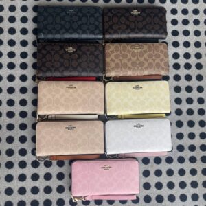 Long Zip Around Wallet In Signature Canvas