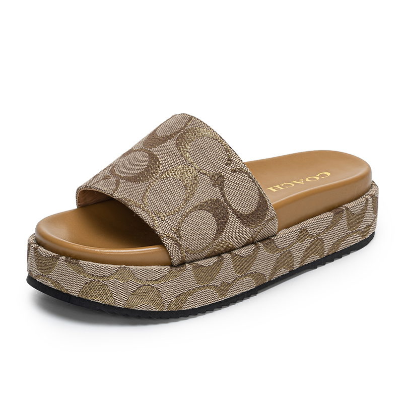 Wholesale Designer Sculpted C Flatform Slide in Signature Jacquard