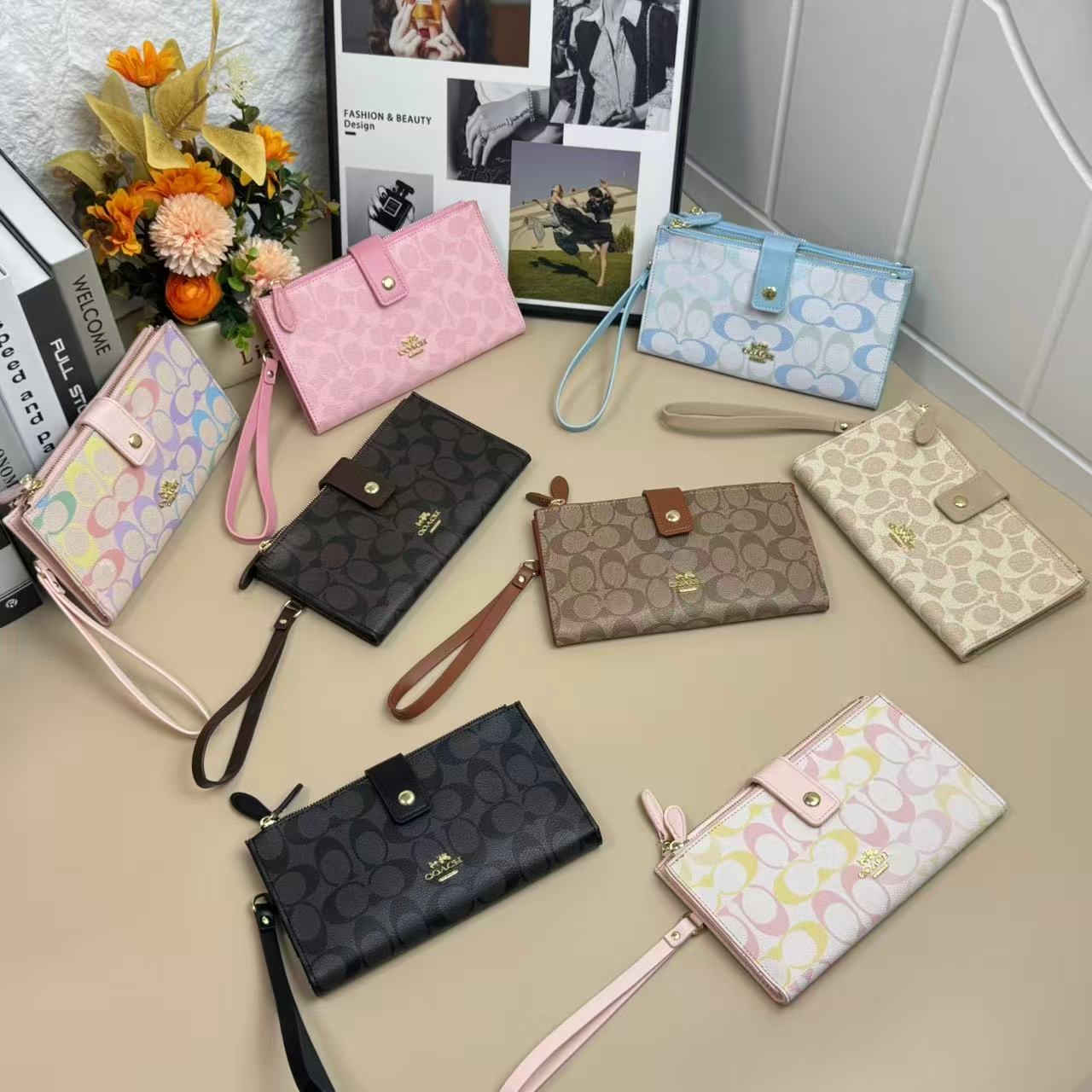 Wholesale Phone Wallet Wristlet Bag Clutch Signature
