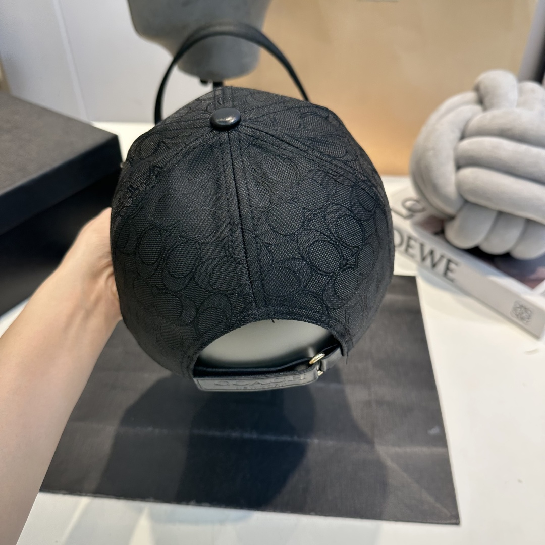 Classic Signature Pattern Print Men Women Baseball Hat - Image 4